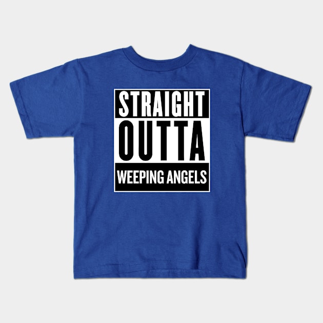 Straight Outta Weeping Angels Kids T-Shirt by SaverioOste